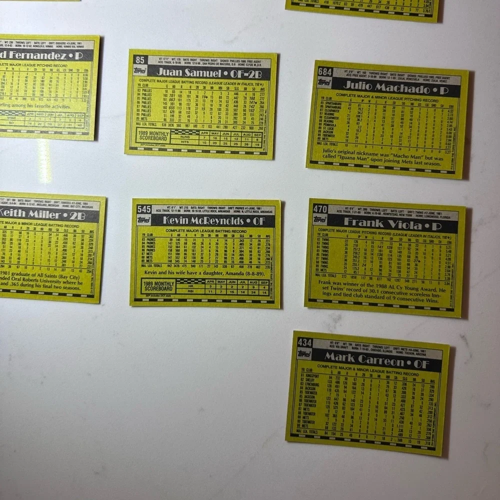 1990 Topps Baseball New York Mets Trading Cards (27 Cards) Vintage Collectible